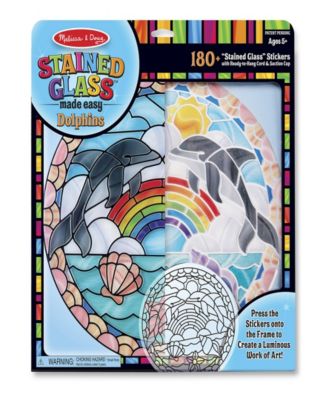 Melissa and Doug Melissa & Doug Stained Glass Made Easy Craft Kit: Dolphins - 180+ Stickers