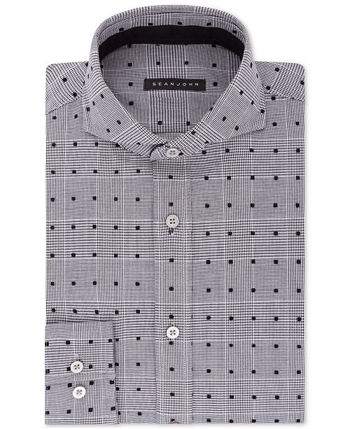 Sean John Men S Classic Regular Fit Multi Check Dress Shirt