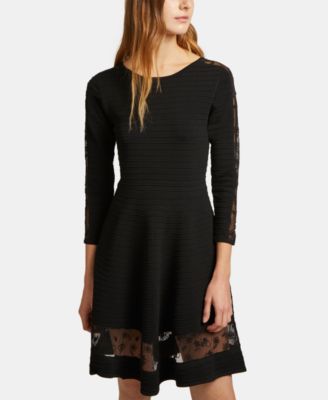 French Connection - Voletta Mesh-Trim Dress