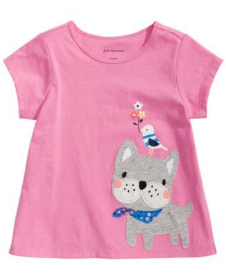 First Impressions Toddler Girls Frenchie-Print T-Shirt, Created for ...