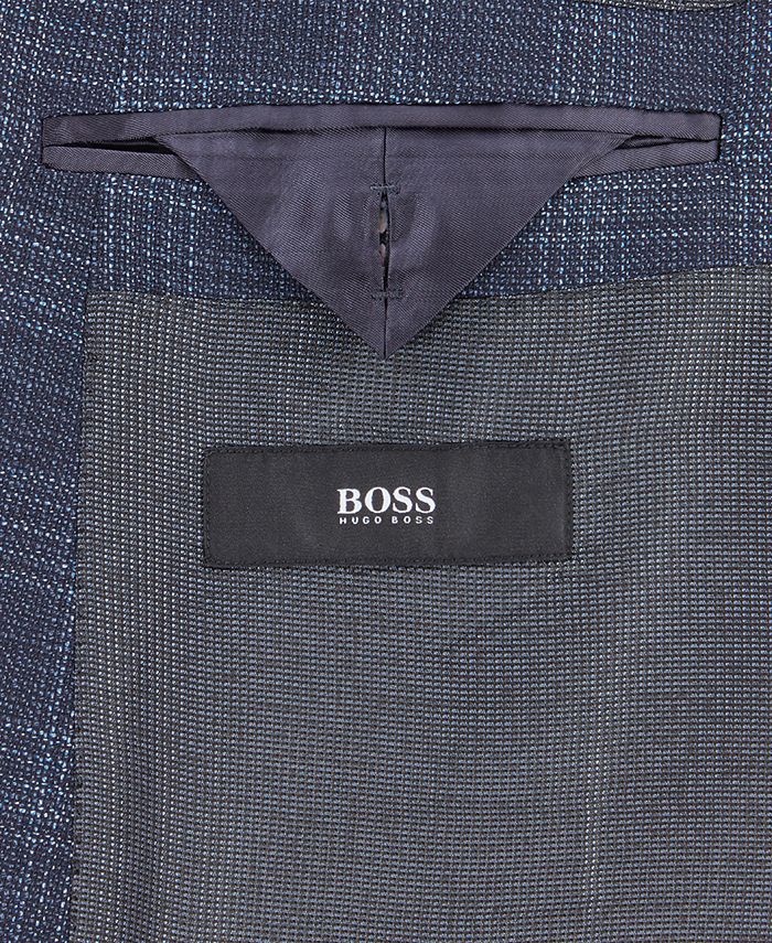 Hugo Boss BOSS Men's Slim Fit Checked Virgin Wool Blazer & Reviews ...