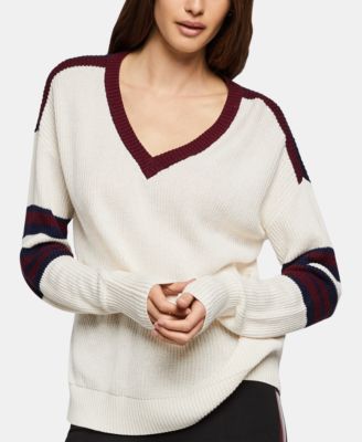 BCBGeneration Striped Varsity Sweater Macy s