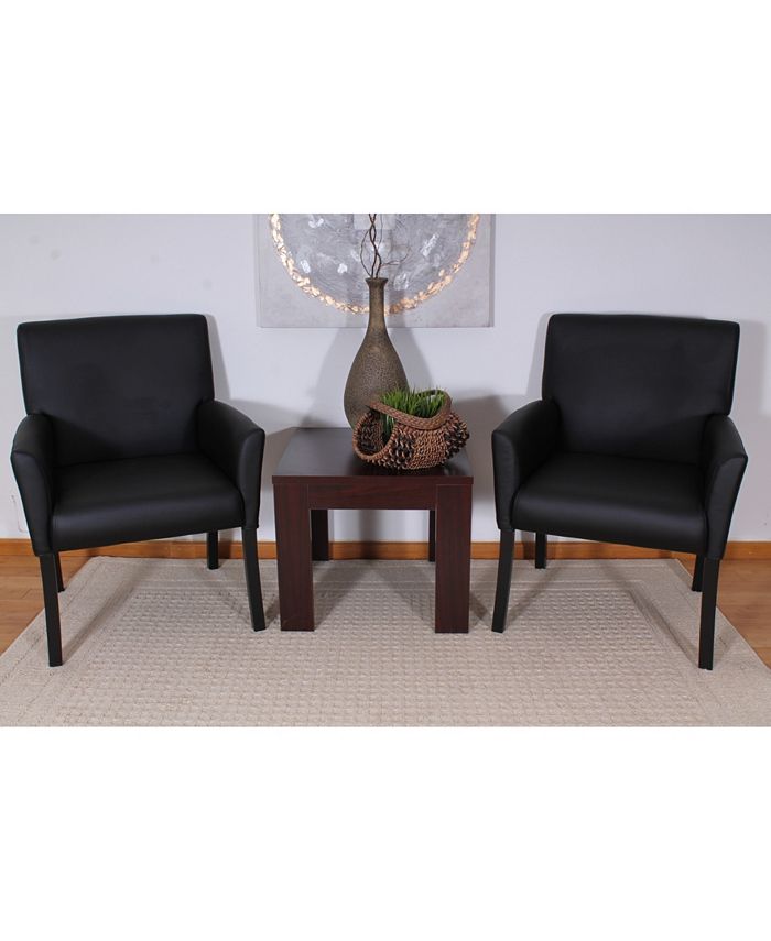 Boss Office Products Black Boss Box Arm Guest Chair Macy's