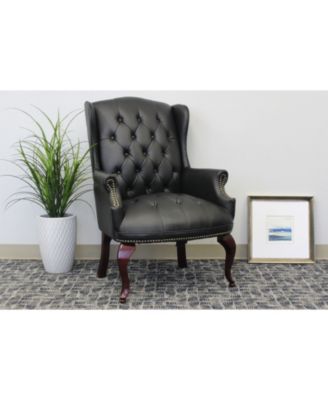 boss traditional wingback guest chair