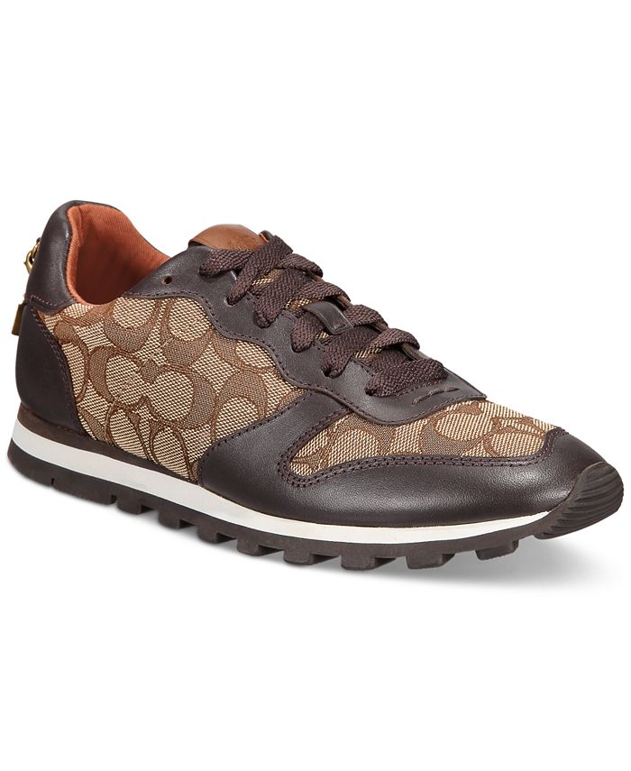 COACH Women's Leather Signature Jogger Sneakers - Macy's