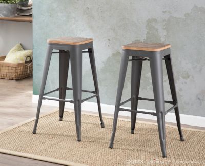 Oregon Stackable Barstool Set of 2