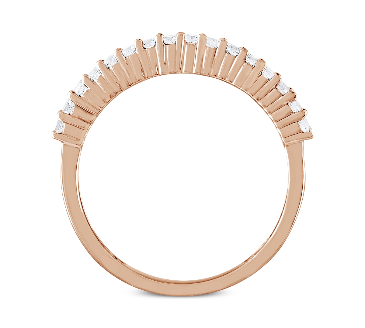 Diamond Baguette Cluster Band (1 ct. t.w.) in 14k White, Yellow or- Rose Gold