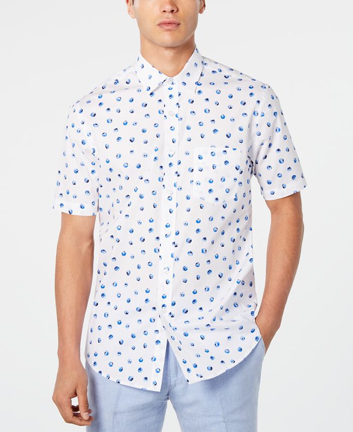Club Room Men's Blueberry Graphic Shirt, Created for Macy's - Macy's