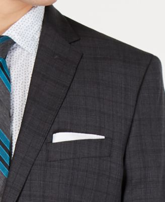 Kenneth Cole New York Men's Slim-Fit Plaid Performance Suit