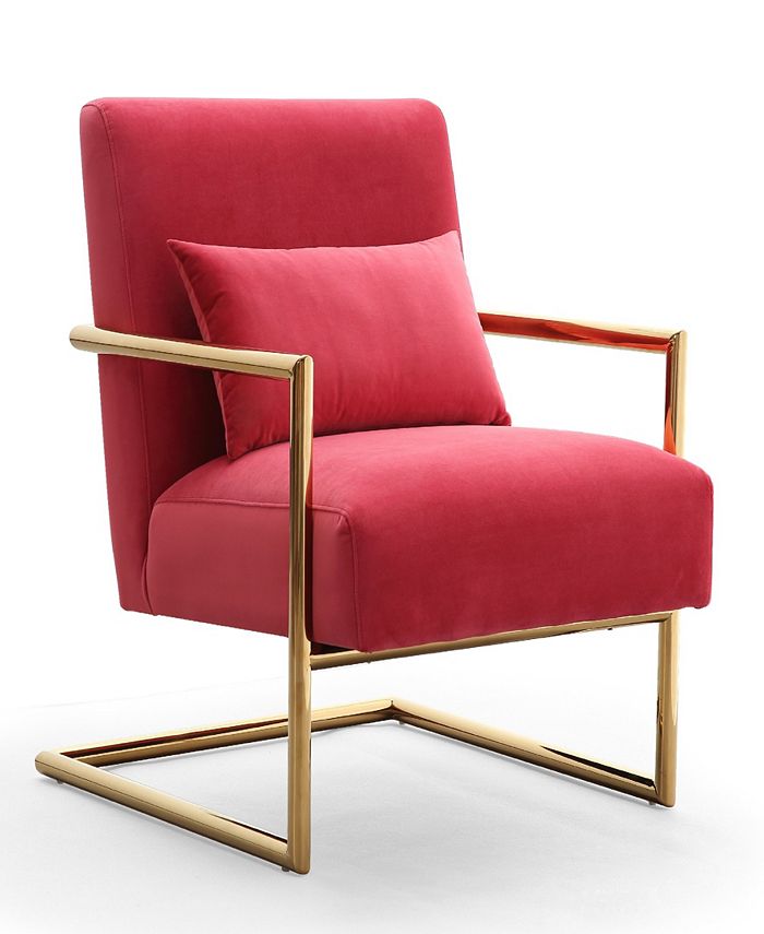 TOV Furniture Elle Pink Velvet Chair & Reviews Furniture Macy's