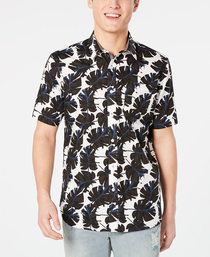 American Rag Men's Regular-Fit Leaf-Print Shirt, Created for Macy's ...