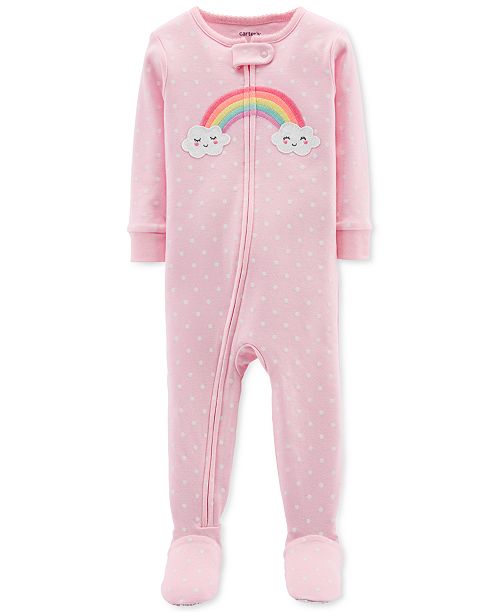 Carter's Baby Girls Rainbow Cotton Footed Pajamas & Reviews Pajamas