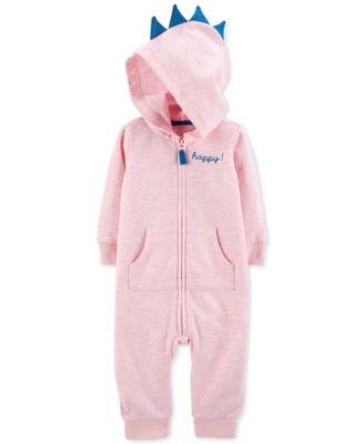 Carter's - Baby Girls Dino Hooded Cotton Coverall