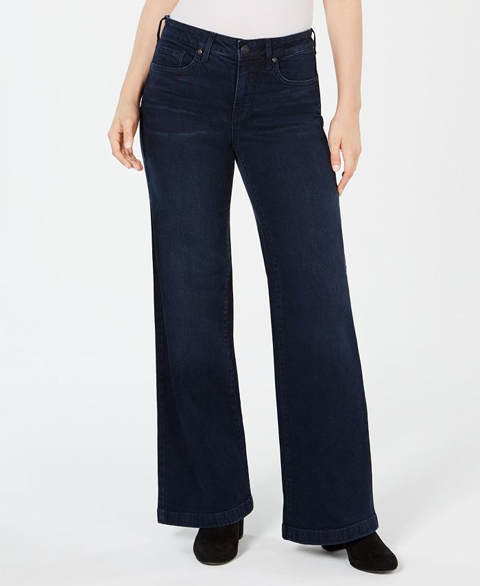 NYDJ Tummy-Control Wide-Leg Jeans - Macy's