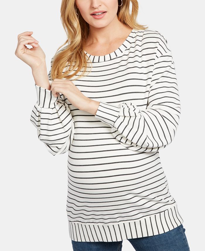 A Pea in the Pod Maternity French Terry Sweatshirt - Macy's