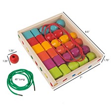 Kids Bead And String Lacing Toy Set By Hey Play