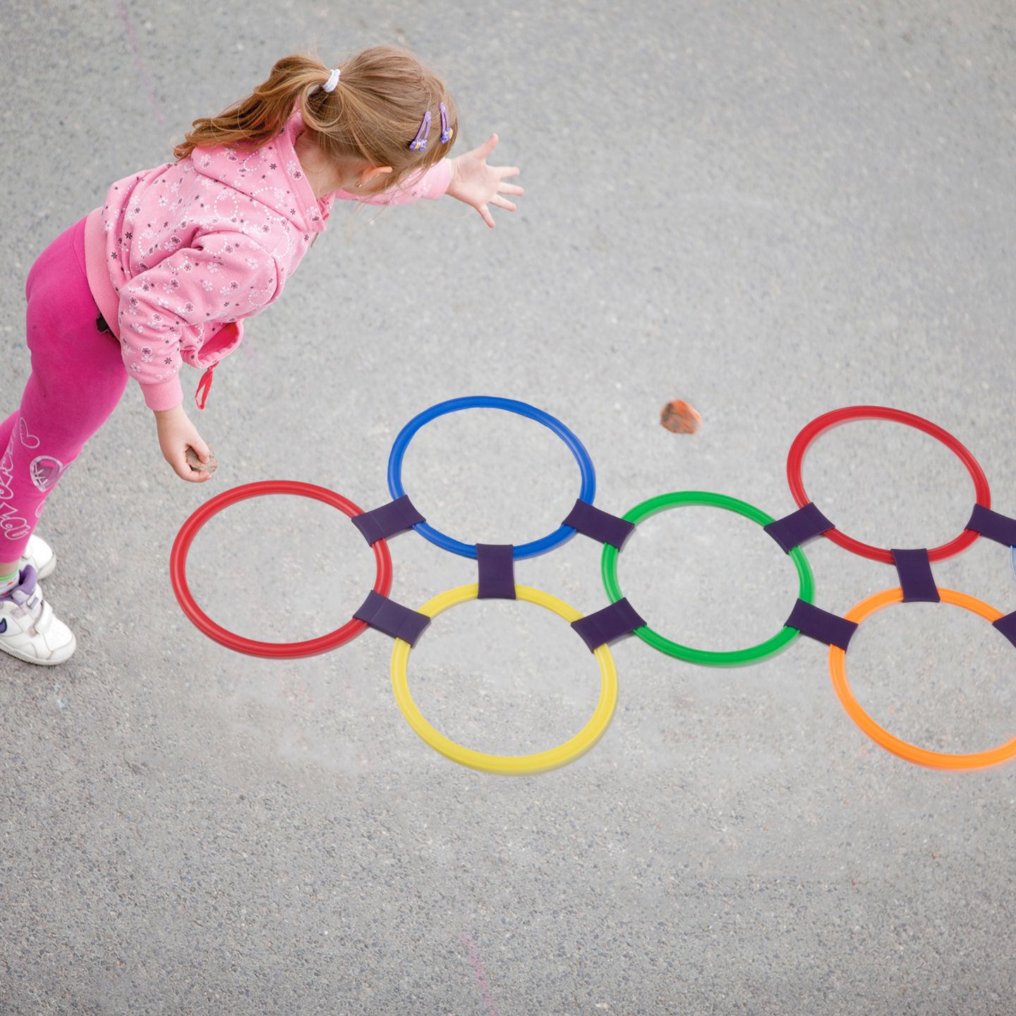 Игра «Классики» Trademark Global Hopscotch Ring, 10 колец и 15 соединителей, от 3 лет — фото 5