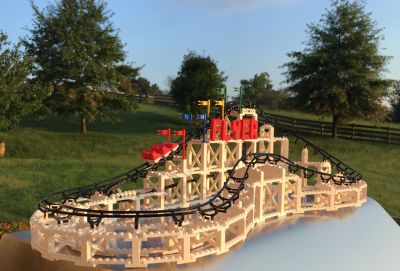 CDX Blocks Brick Construction Flyer Roller Coaster Building Set