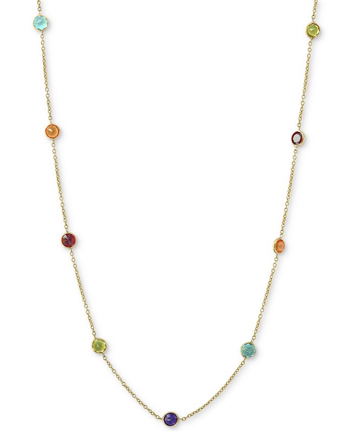EFFY Collection - Multi-Gemstone 36" Statement Necklace (6-1/2 ct. t.w.) in 14k Gold