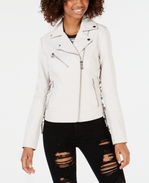 Guess Asymmetrical Faux-Leather Moto Jacket