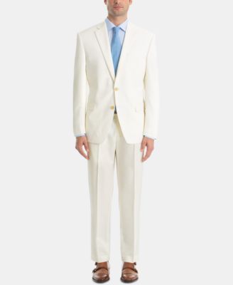 Lauren Ralph Lauren Mens Ultraflex Classic Fit Twill Wool Suit Separates In Off White