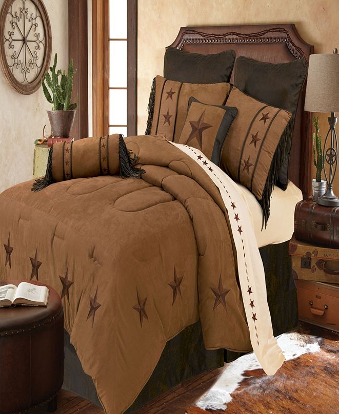 HiEnd Accents LaRedo Comforter Set, Twin Tan & Reviews ...