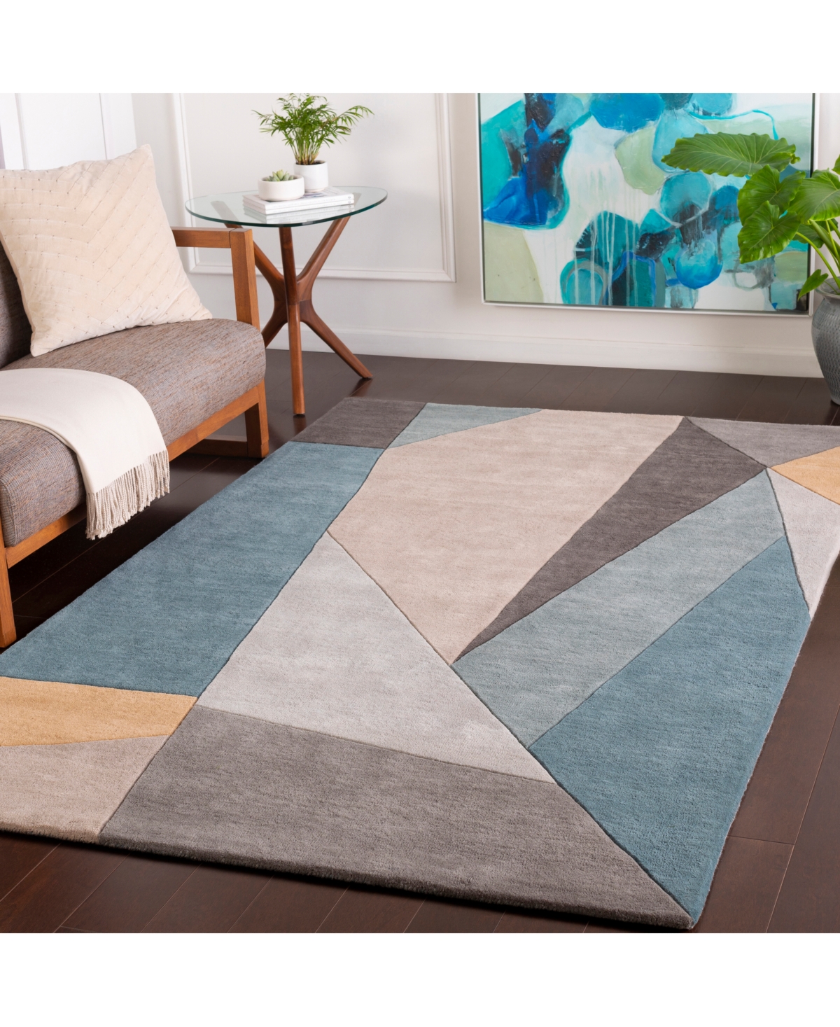 Livabliss Forum Fm-7223Area Rug - Teal