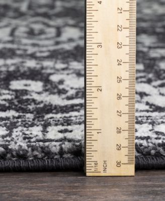 Harput HAP-1087 Black 5'3" x 7'3" Area Rug