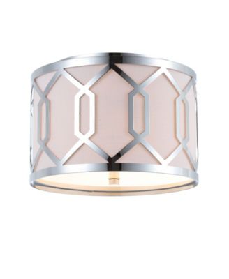Hex 2-Light Metal Led Flush Mount