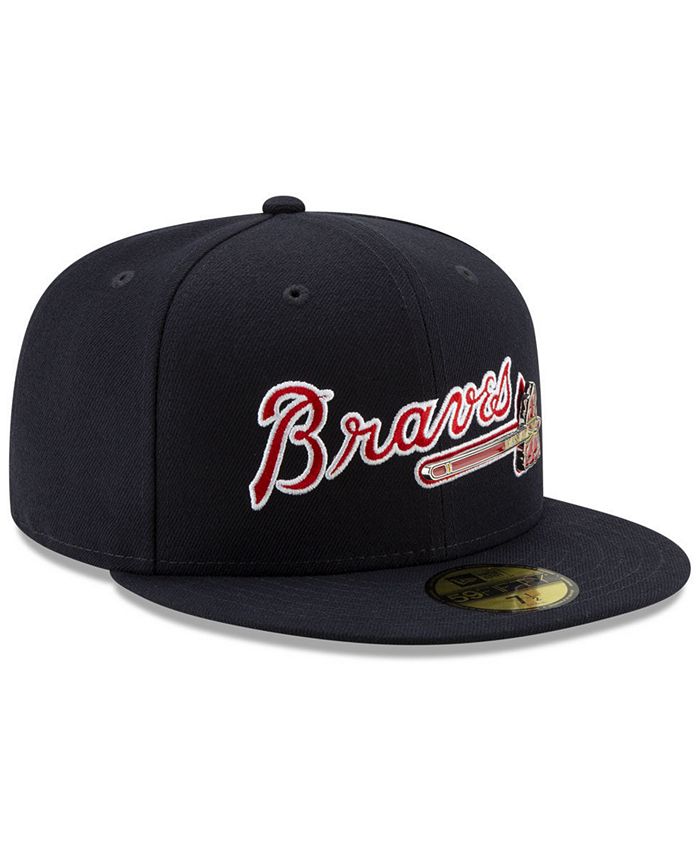 New Era Atlanta Braves Metal & Thread 59FIFTY-FITTED Cap - Macy's