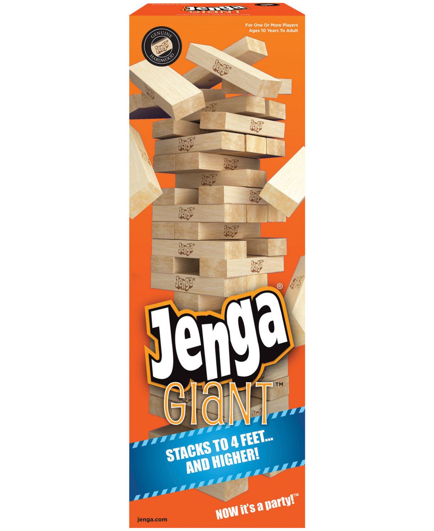 Детские настольные игры Jenga Giant Genuine Hardwood 54-Piece Board Game, Ages 10+ — фото 1