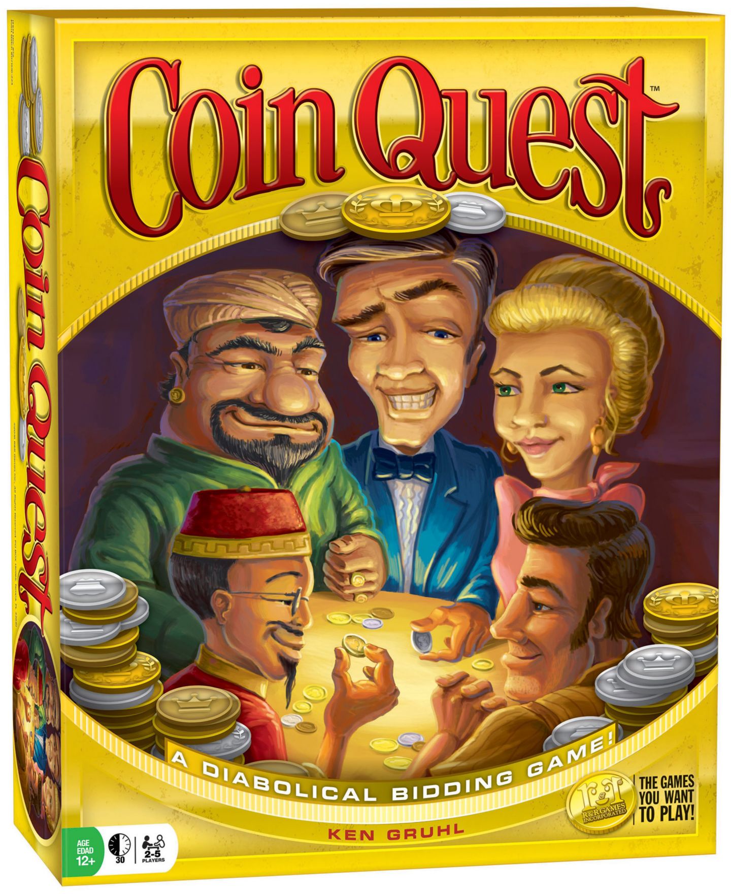 Настольная игра R&R Games Coin Quest Elite, аукцион коллекционеров, от 12 лет — фото 1