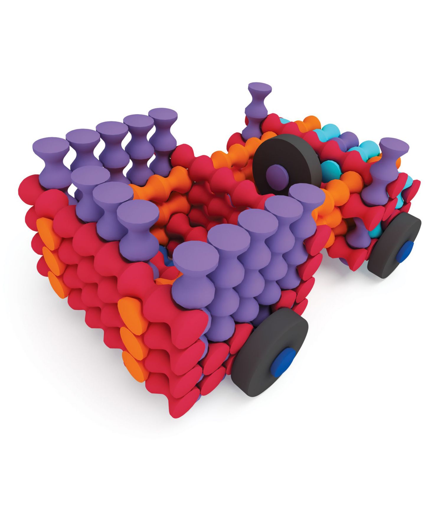 Детский конструктор Popular Playthings Vehicles Playstix 130-Piece Building Set, Ages 4+ — фото 4