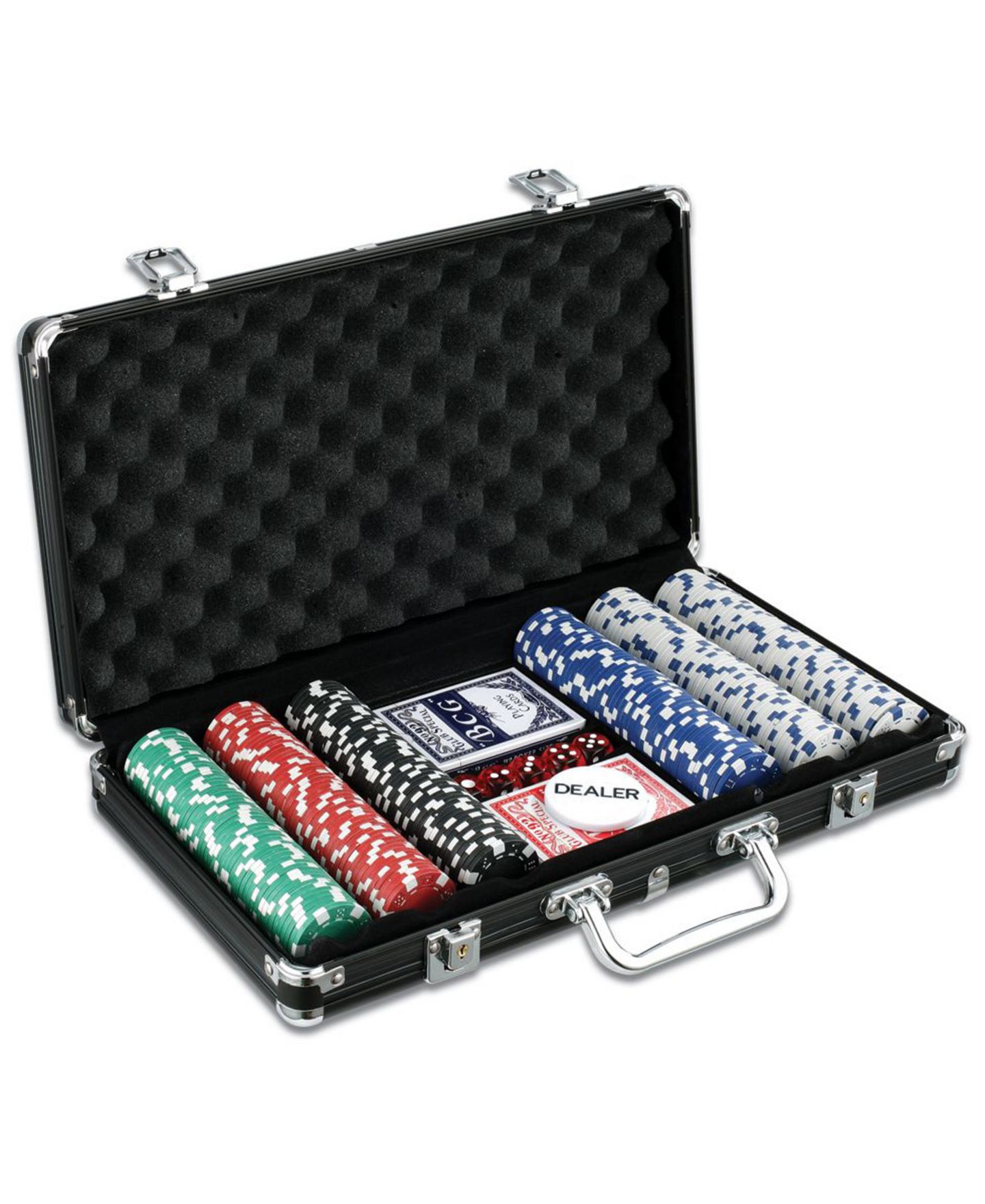 Детские игрушки John N. Hansen Co. Classic Game Collection - 300-Piece Poker Game Set in Black Aluminum Case — фото 1