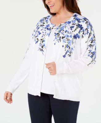 Karen Scott - Plus Size Glory Garden Cardigan