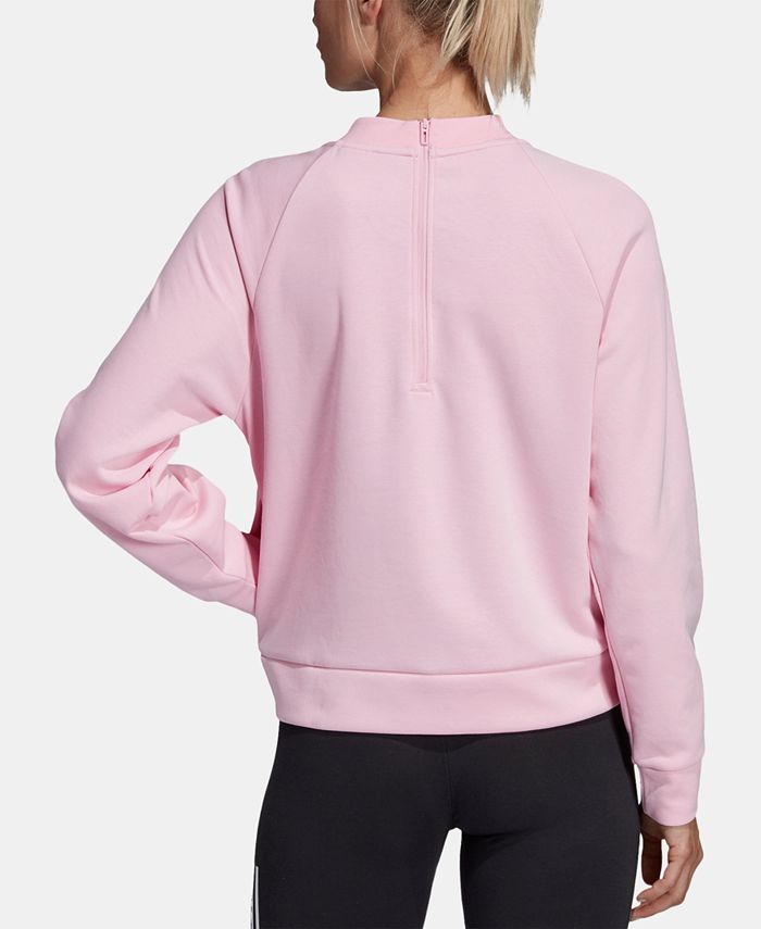 adidas Shine Logo Zipper-Back Sweatshirt & Reviews - Tops - Women - Macy's