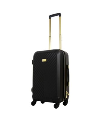 black quilted suitcase