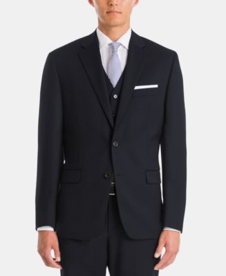 Lauren Ralph Lauren Men's Ultraflex Classic-fit Navy Wool Suit Jacket 