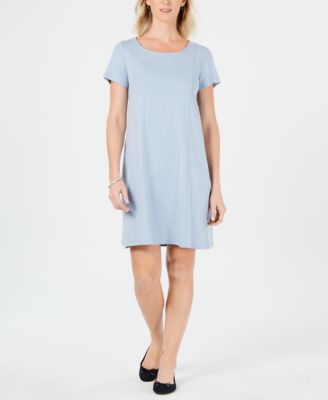 Karen Scott - Petite Cotton Seam-Detail Dress