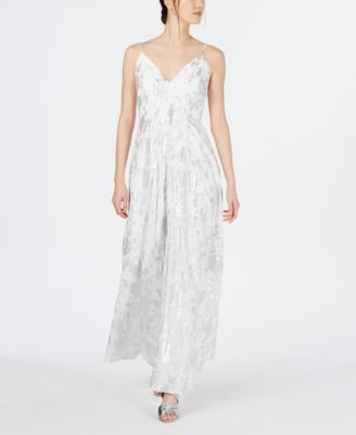 calvin klein metallic gown