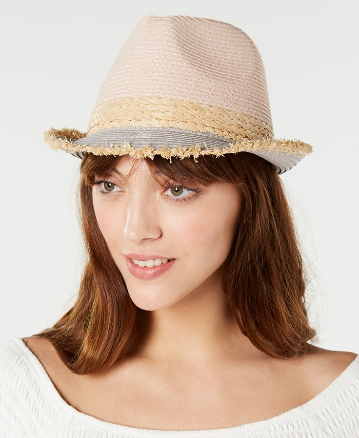 Steve Madden Colorblocked ShortBrim Fedora Macy's
