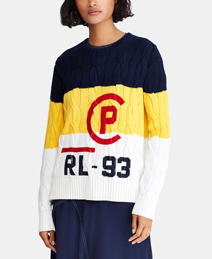Polo Ralph Lauren Cable-Knit Cotton Sweater & Reviews - Sweaters ...
