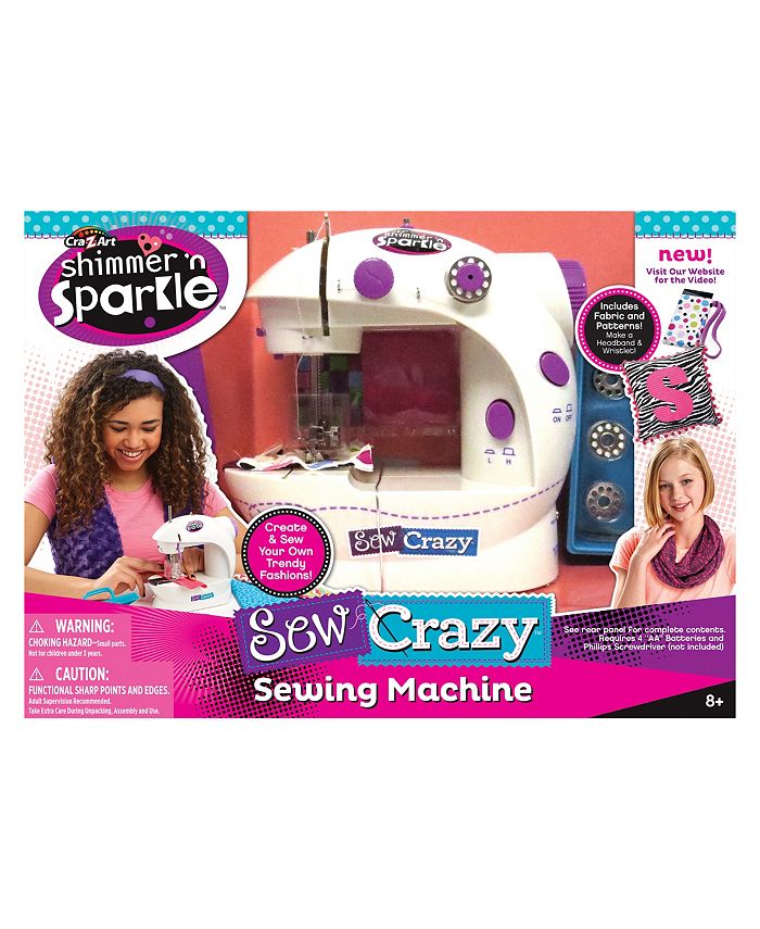 Cra-Z-Art Shimmer 'N Sparkle Sew Crazy Sewing Machine Craft Kit 