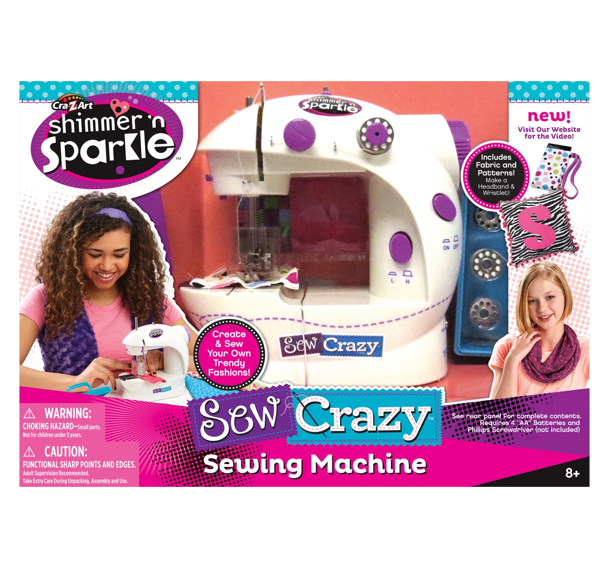 UPC 884920175242 product image for Cra-z-Art Shimmer 'N Sparkle Sew Crazy Sewing Machine Craft Kit | upcitemdb.com