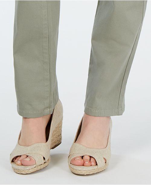 Charter Club Women's Lexington Straight-Leg Corduroy Pants Bright Red Size 2 Petite