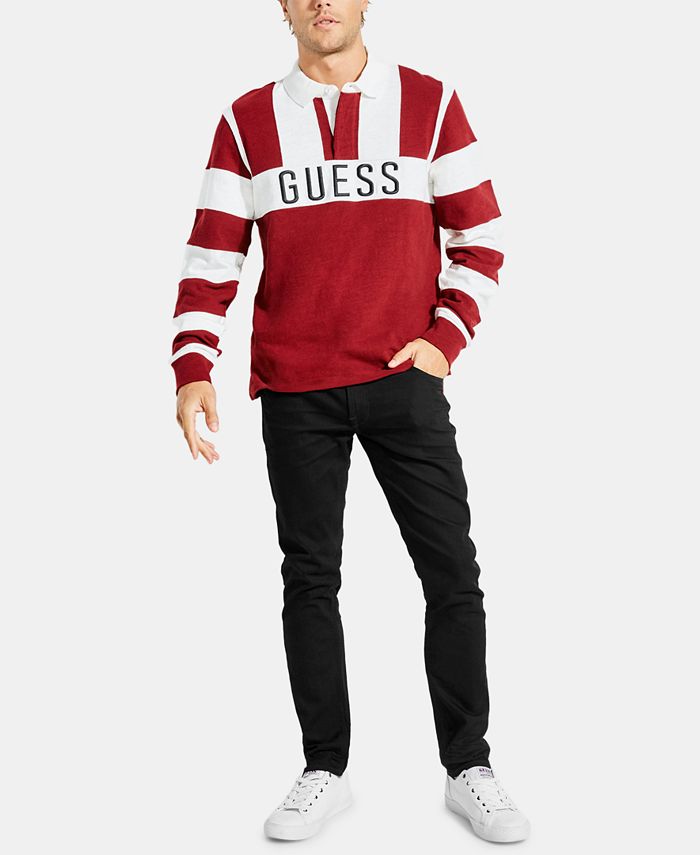 GUESS Men's Colorblocked Rugby Shirt - Macy's