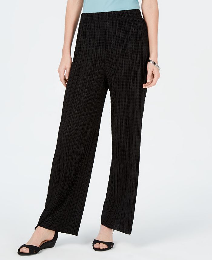 JM Collection Textured Pull-On Pants, Created for Macy's - Macy's