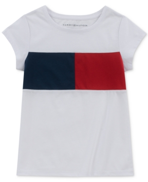 Tommy Hilfiger Little Girls Pieced Logo T-Shirt