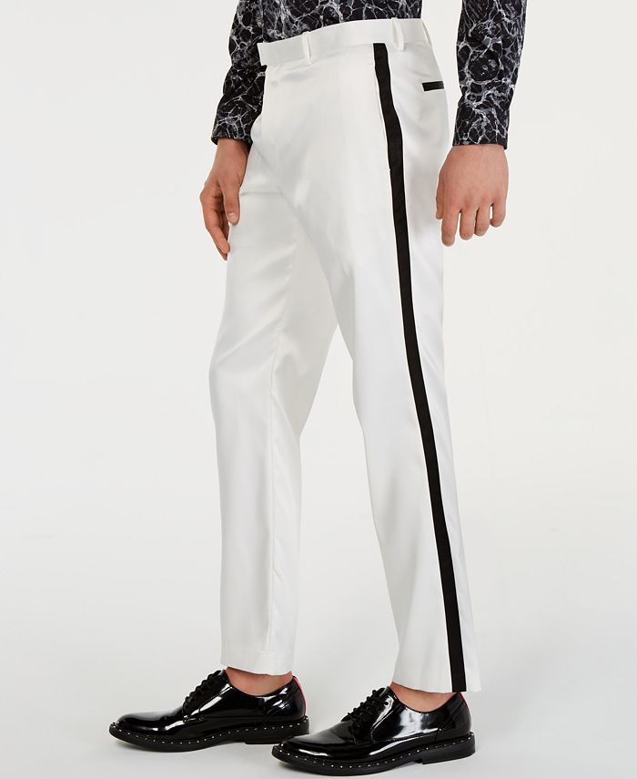 Slim Stretch Marle Tailored Pant - Winter White - Slim Stretch Marle  Tailored Pant, Suit Pants