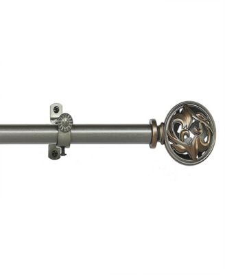 ACHIM Buono II Morgan Antique White Decorative Rod And Finial 28 In 48 In Rdmnaw2806
